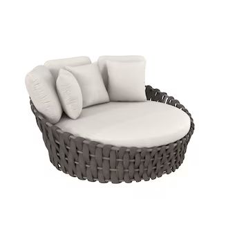 allen + roth  Wicker Outdoor Loveseat with White Cushion(S) and Aluminum Frame | Lowe's