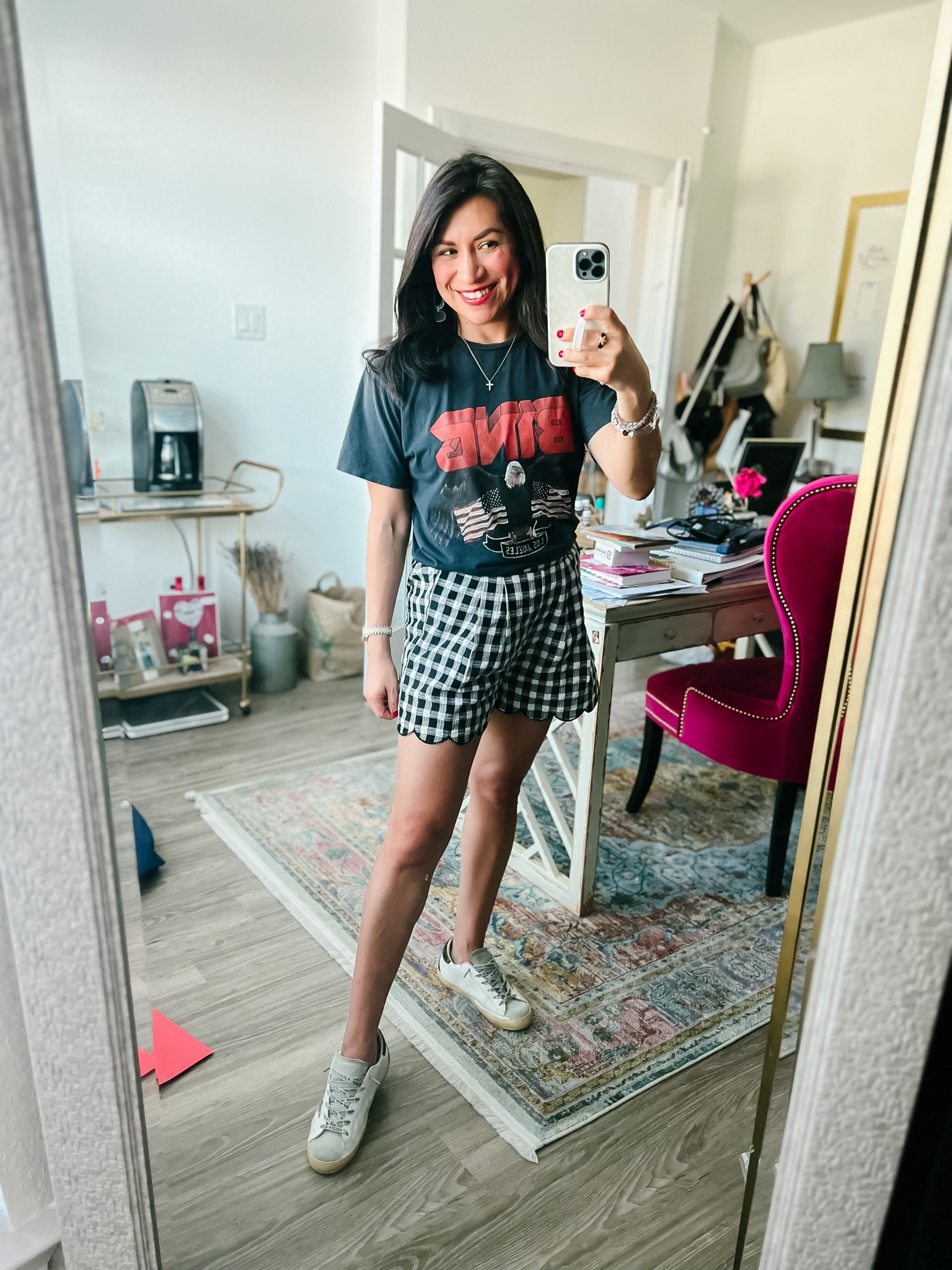 That Winter gamine style in the summer. Tee and structured shorts with a bit of frill paired with sneakers. Would also look great with dad sandals! #hocwinter #gamine #flamboyantgamine #dramaticgamine

#LTKstyletip