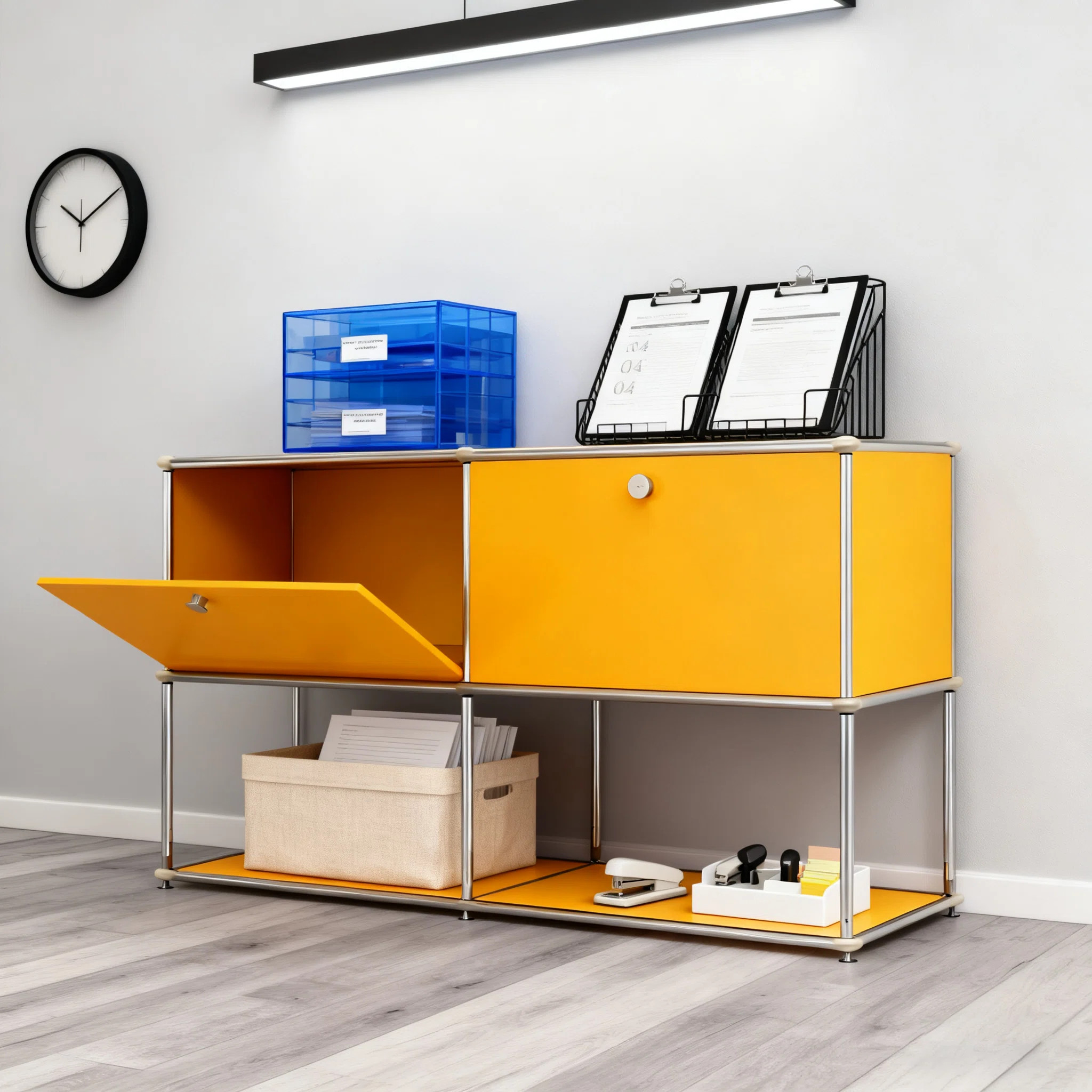 Modular Metal Office Storage Cabinet With Adjustable Shelves | Wayfair North America