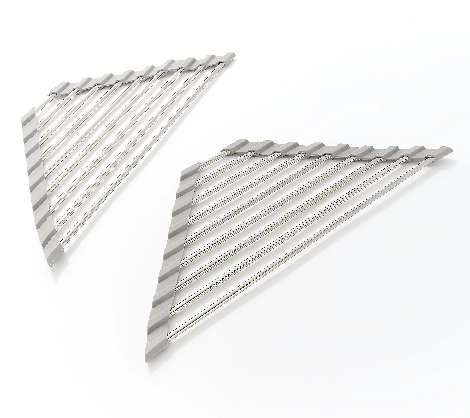 Cella Set of 2 Kitchen Sink Corner Roll Up Drip Mats | QVC