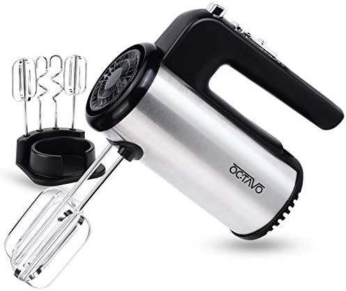 OCTAVO Electric Hand Mixer,5-Speed Powerful Turbo function Handheld Mixer with Eject Function,Sto... | Amazon (US)