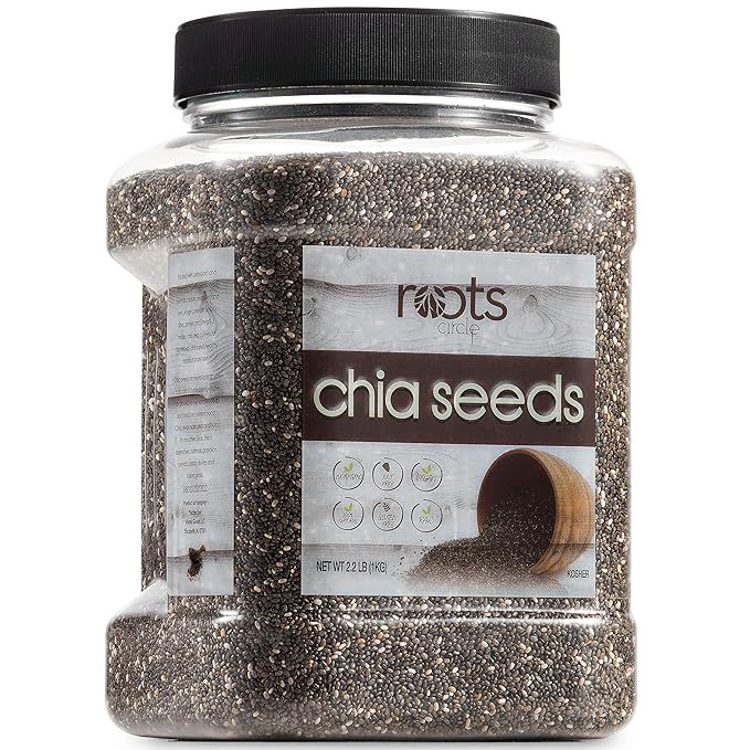 Roots Circle Non-GMO Bulk Chia Seeds | 2.2lb Raw Superfood, Vegan, Kosher, Nut & Gluten Free, Ket... | Amazon (US)