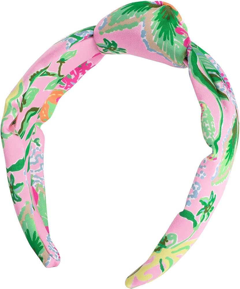 Lilly Pulitzer Pink Top Knot Headband for Women, Colorful Knotted Headband, Cute Hair Accessories... | Amazon (US)