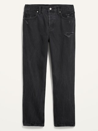 High-Waisted Slouchy Straight Cropped Distressed Jeans for Women | Old Navy (US)