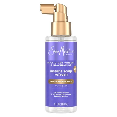 SheaMoisture Instant Scalp Refresh Anti-Dandruff Spray with Salicylic Acid and Scalp Repair Technology Hydrates Dry Scalp, Removes Buildup and Controls Itch and Flakes, 4 fl oz | Walmart (US)