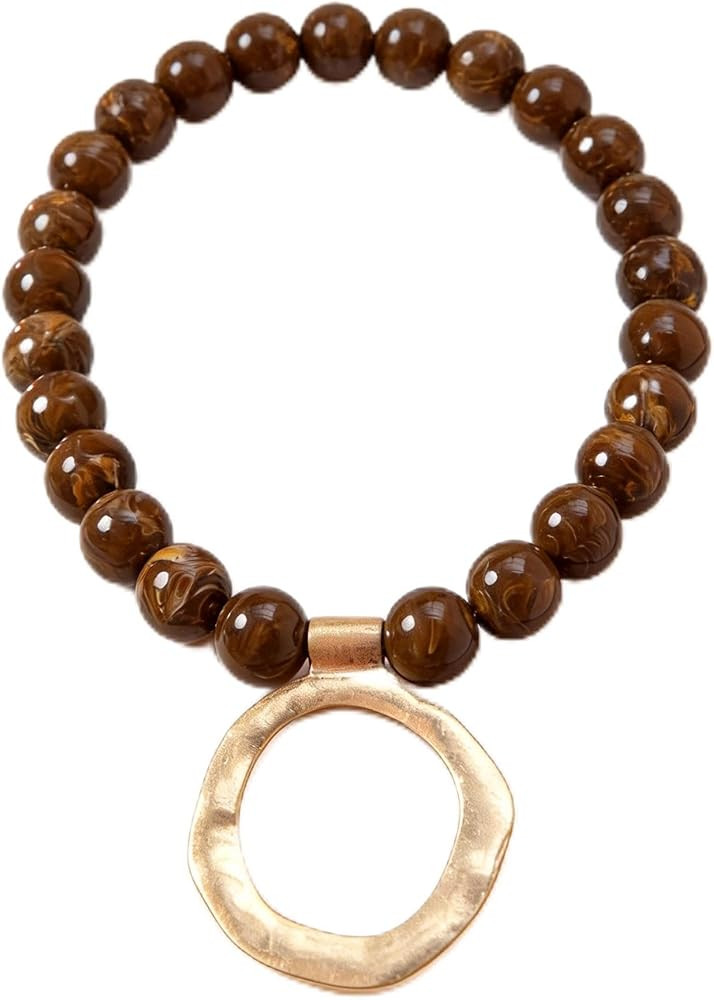Collar de acr\u00edlico para mujer, collar de cuentas gruesas, estilo vintage, bohemio, corto, id... | Amazon (US)
