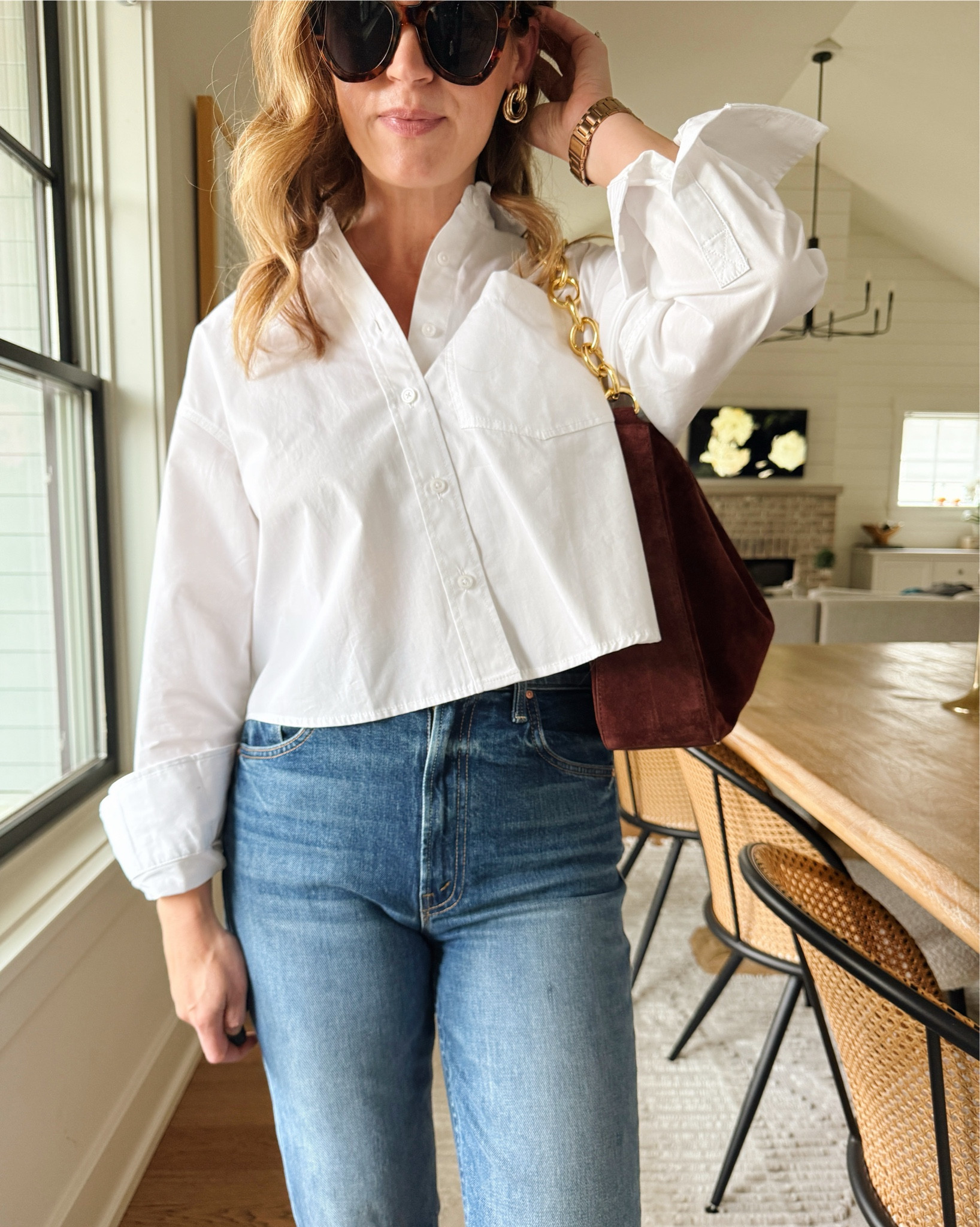 Top size XS
Jeans size 25

#LTKStyleTip #LTKOver40 #LTKSeasonal