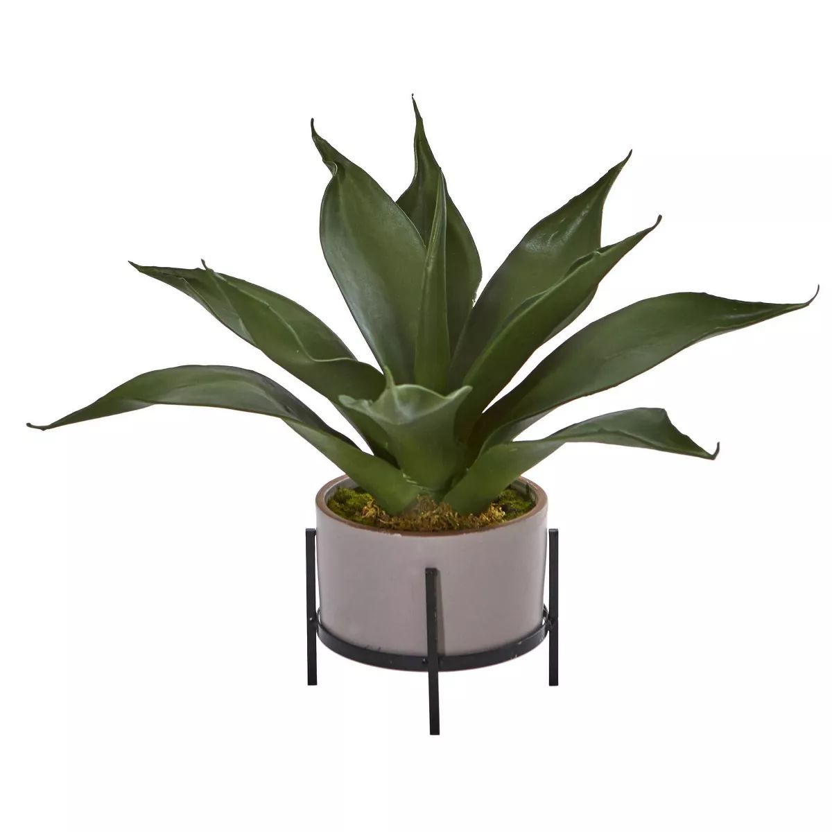 14" x 9" Artificial Agave Succulent in Decorative Planter - Nearly Natural | Target