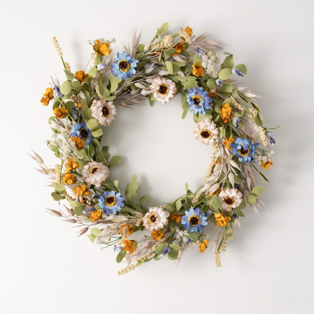 Sullivans 21.75" Artificial Summer Wildflower Wreath | Target