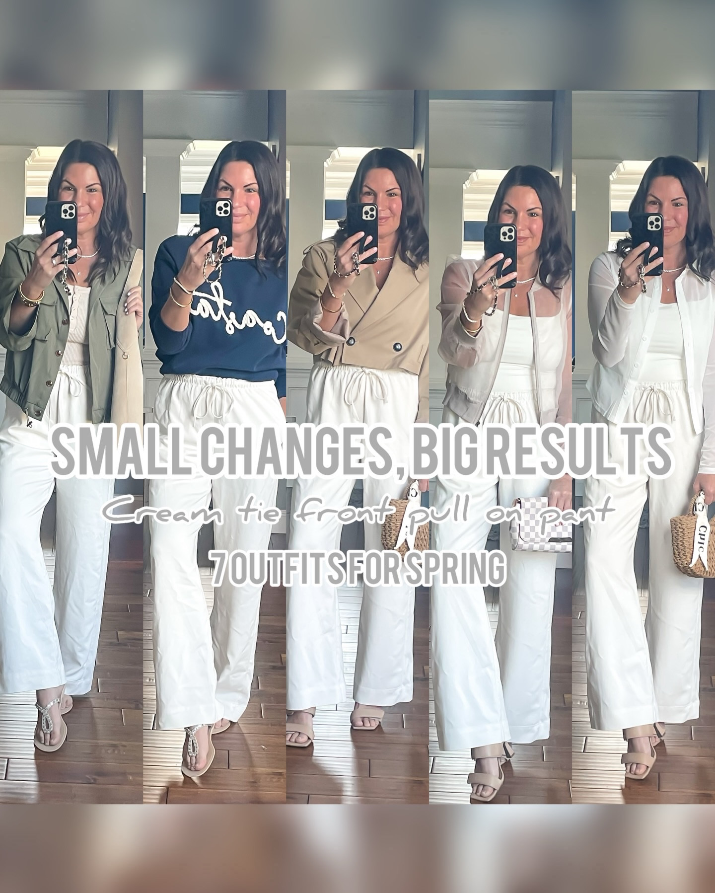 Comment SHOP for all the details 🤗

One pair of cream pants…styled 7 easy ways 🤍

If you ever feel like you have nothing to wear, it’s not that you need more clothes you just need more ways to wear what you already have.

These are the kind of outfits I actually reach for: comfy, simple, and built from pieces I wear on repeat. A small swap (jacket, shoe, or layer) is all it takes to completely change the look.

cream pants outfit ideas, neutral outfit inspo, easy everyday outfits, comfy chic outfits, casual mom outfits, how to style cream pants, spring outfit ideas, simple outfit formulas, outfit ideas with basics, capsule wardrobe outfits, minimal style outfits, neutral wardrobe ideas, repeat outfit styling, small changes big results outfits, effortless everyday style