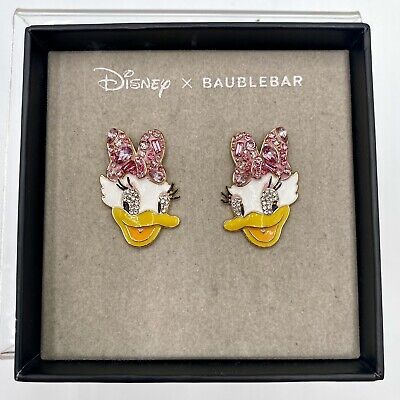 Disney x BAUBLEBAR Daisy Duck Stud Earrings with Pink Crystal Bows New In Box | eBay US