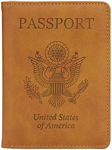 GDTK Leather Passport Holder Cover Case RFID Blocking Travel Wallet (California Desert) | Amazon (US)