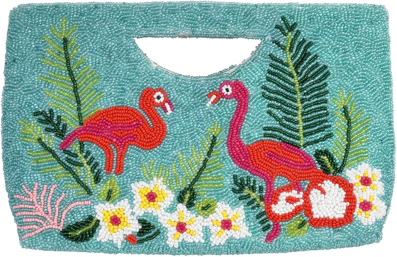 Bamboo Trading Flamingo Half Moon Clutch, 10-Inch, Multicolor | Amazon (US)