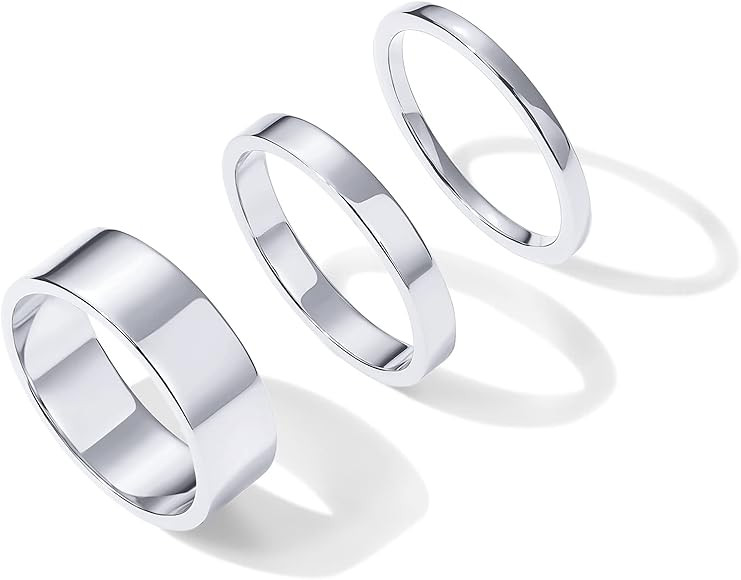 PAVOI 18K Gold Plated 3 Rings Set | Gold Stacking Rings for Women | Stacking Ring Set | Amazon (US)