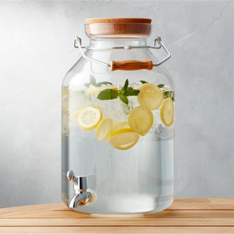 Acrylic Drink Dispenser 3-gal. + Reviews | Crate & Barrel | Crate & Barrel