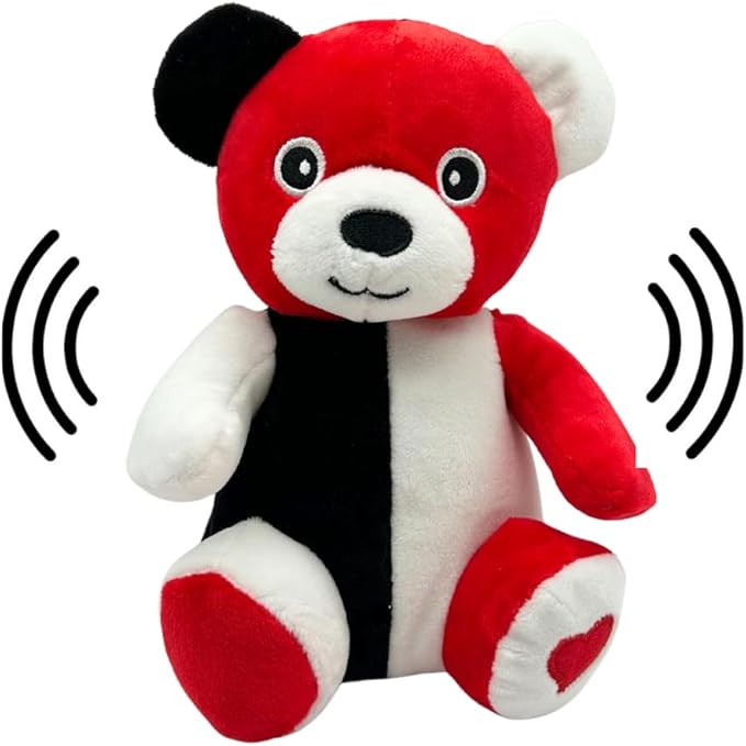 Genius Baby Toys High Contrast Teddy Bear for Baby with Bell and Rattle Inside, 8" | Amazon (US)