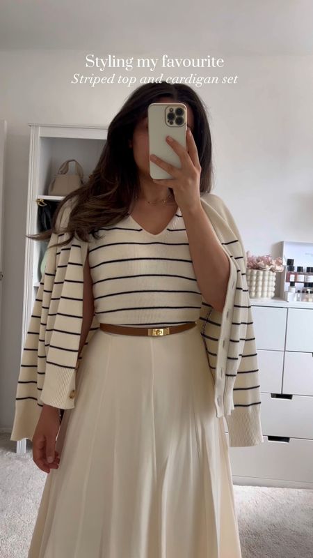 Styling my favourite striped top and cardigan co-ord set 

#LTKFind #LTKunder100 #LTKeurope