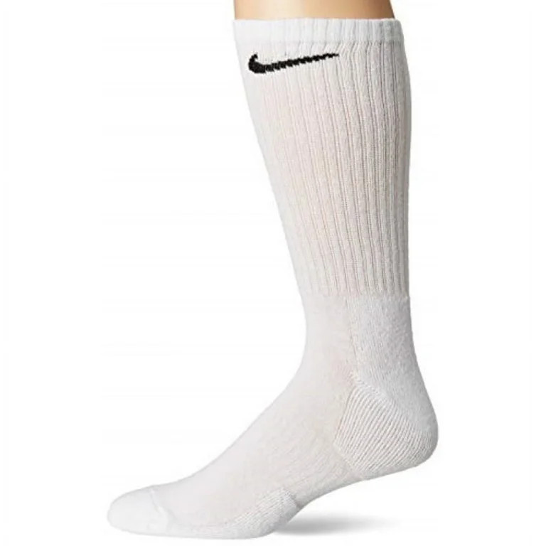 Nike Women's Everyday Cotton Cushioned Crew Training Socks White Size Large | Walmart (US)
