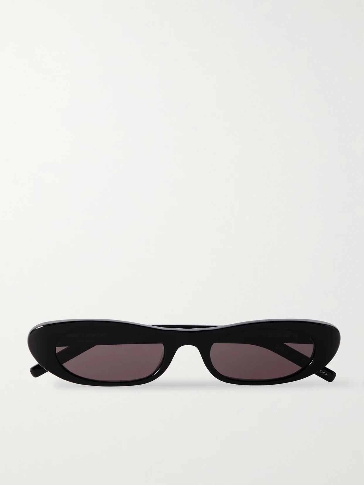 SAINT LAURENT EYEWEAR - Shade Oval-frame Acetate Sunglasses - Black - One size | NET-A-PORTER APAC