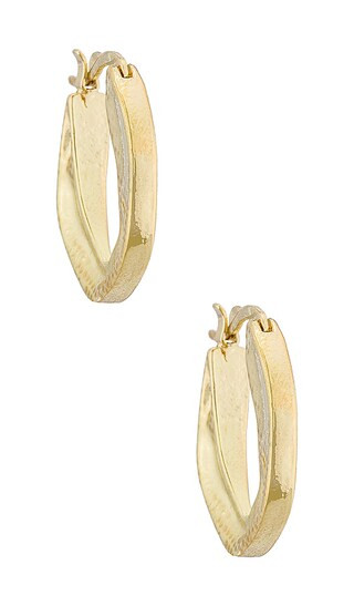 Shape Hoop Earring in Gold | Revolve Clothing (Global)