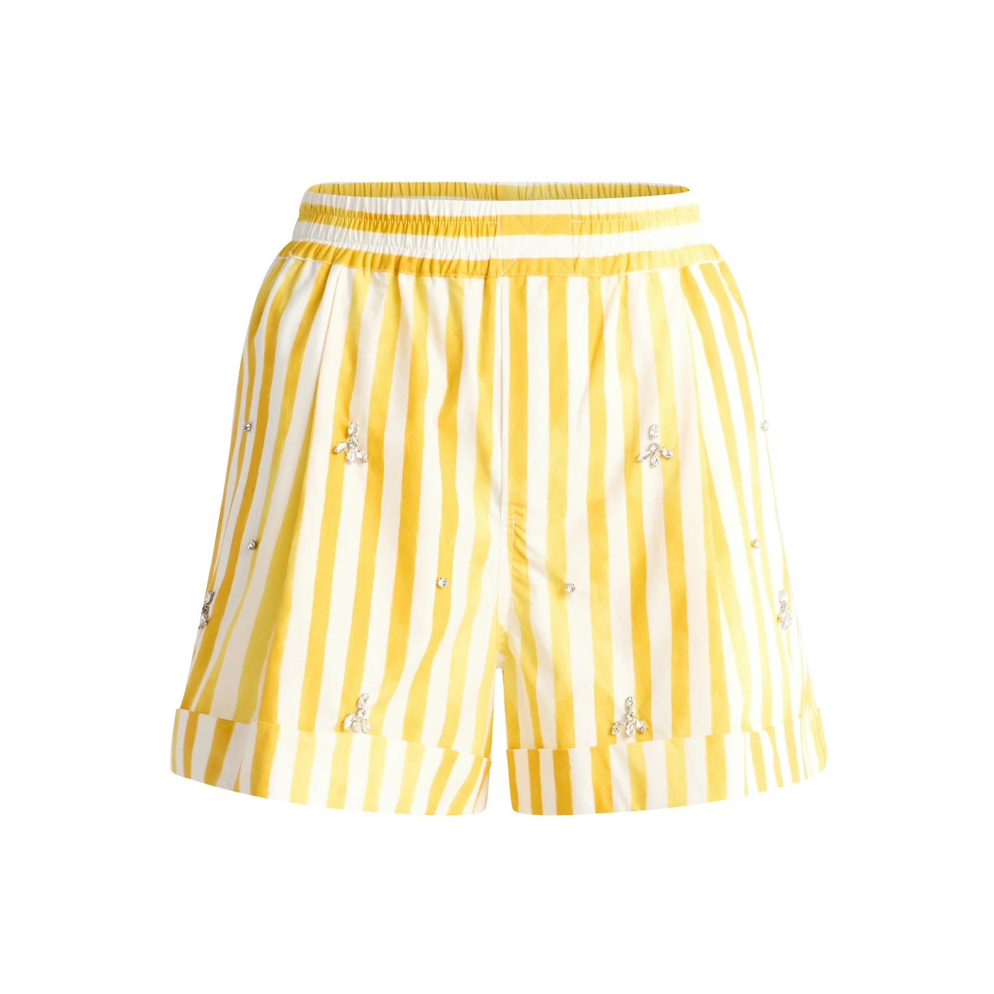 Free Assembly Women's Embellished Pull On Cotton Shorts, 3.5" Inseam, Sizes XS-XXL | Walmart (US)