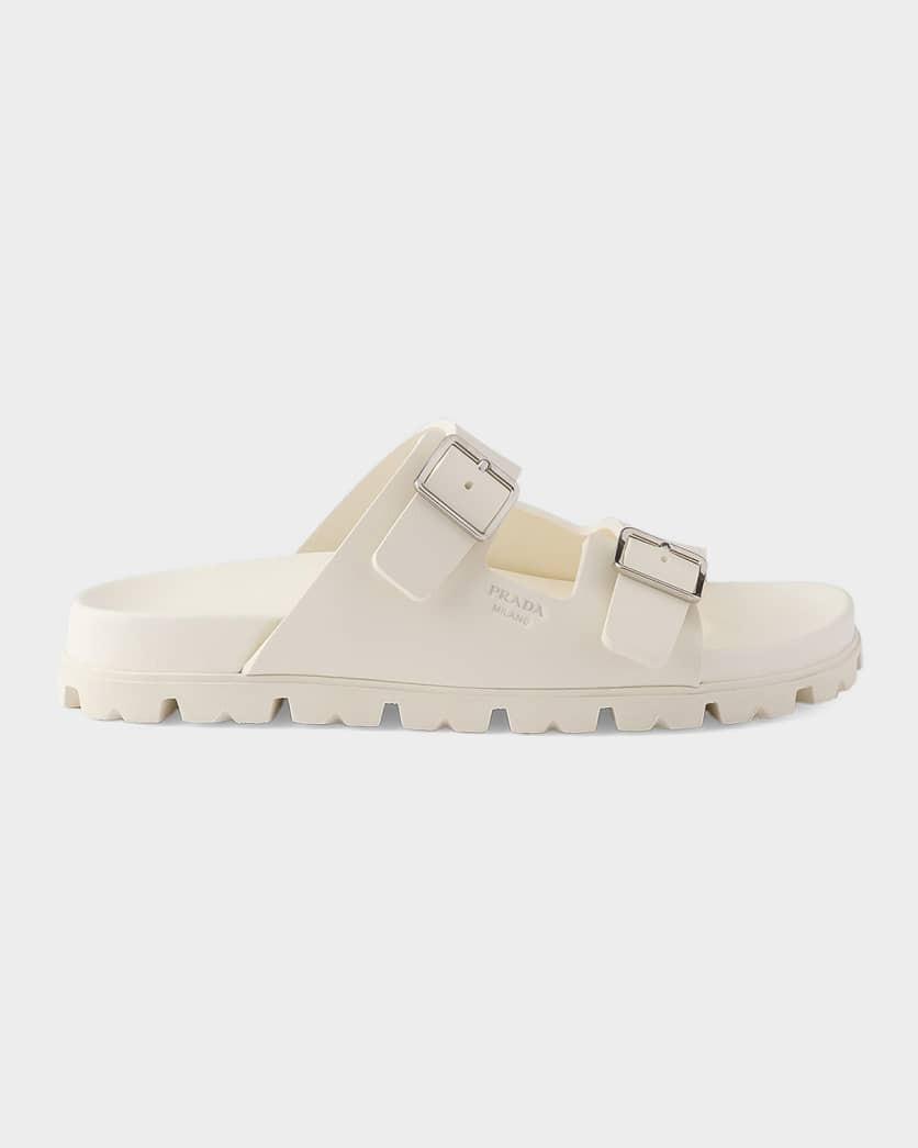 Rubber Strap Slide Sandals | Neiman Marcus