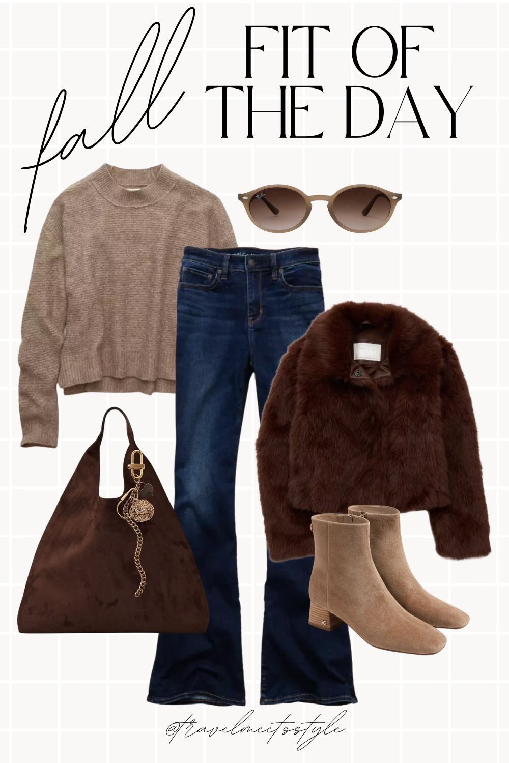 DAY 17 of fall fits I’m falling for rn 🍂 Will be wearing all things brown until further notice + how gorge is this brown furry jacket?! 

#LTKStyleTip