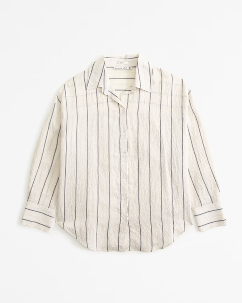 Women's Oversized Breezy Shirt | Women's Tops | Abercrombie.com | Abercrombie & Fitch (US)