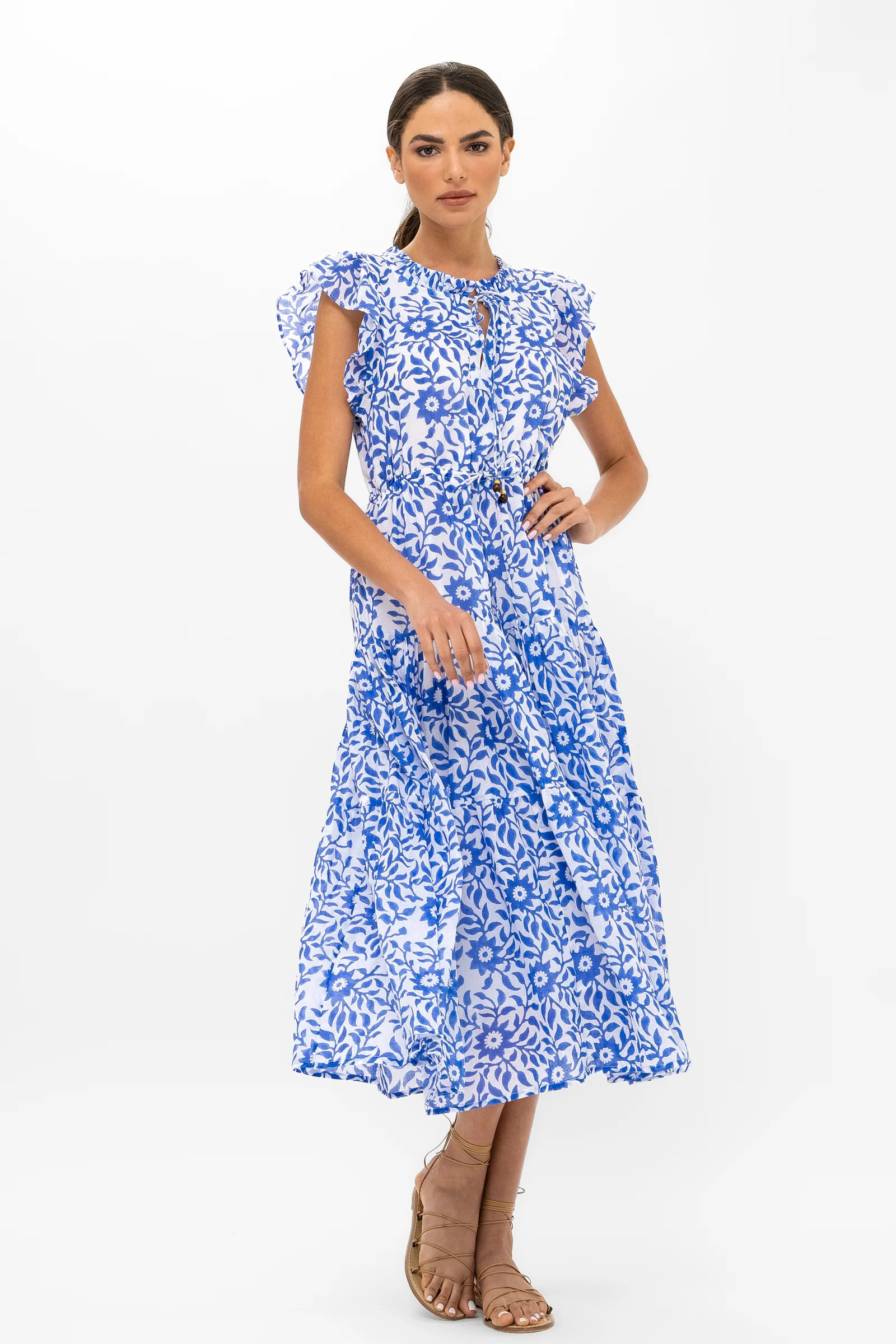 Cinched Flirty Midi- Jakarta Peri | Oliphant Design