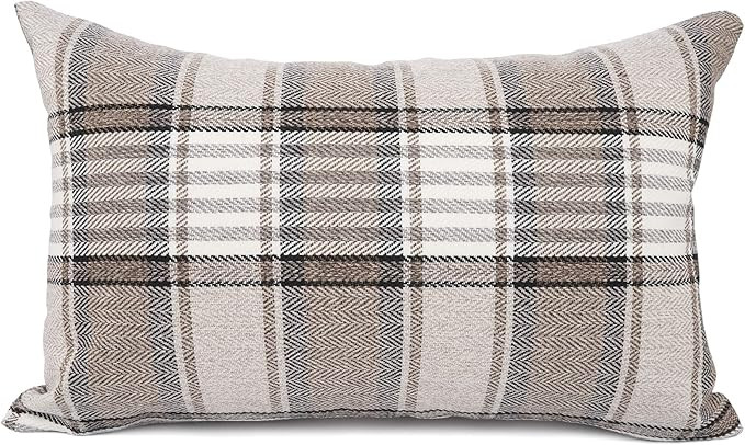 YOUR SMILE Retro Farmhouse Buffalo Tartan Chequer Stripe Plaid Cotton Linen Decorative Throw Pill... | Amazon (US)