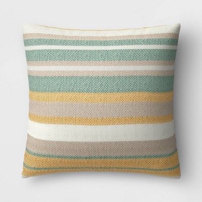 Woven Outdoor Throw Pillow Stripe Palm - Threshold&#8482; | Target