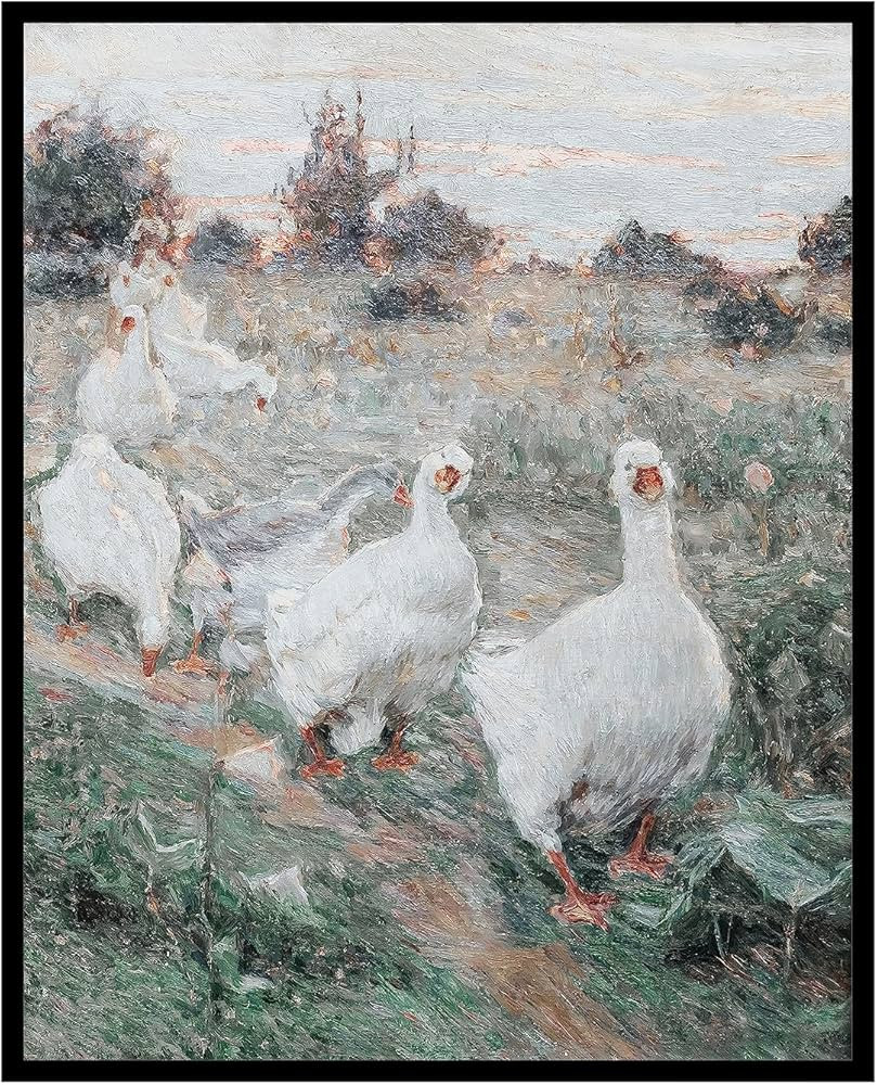 Poster Master Vintage Geese Poster - Retro Spring Farmhouse Print - Impressionism Art - Gift for ... | Amazon (US)