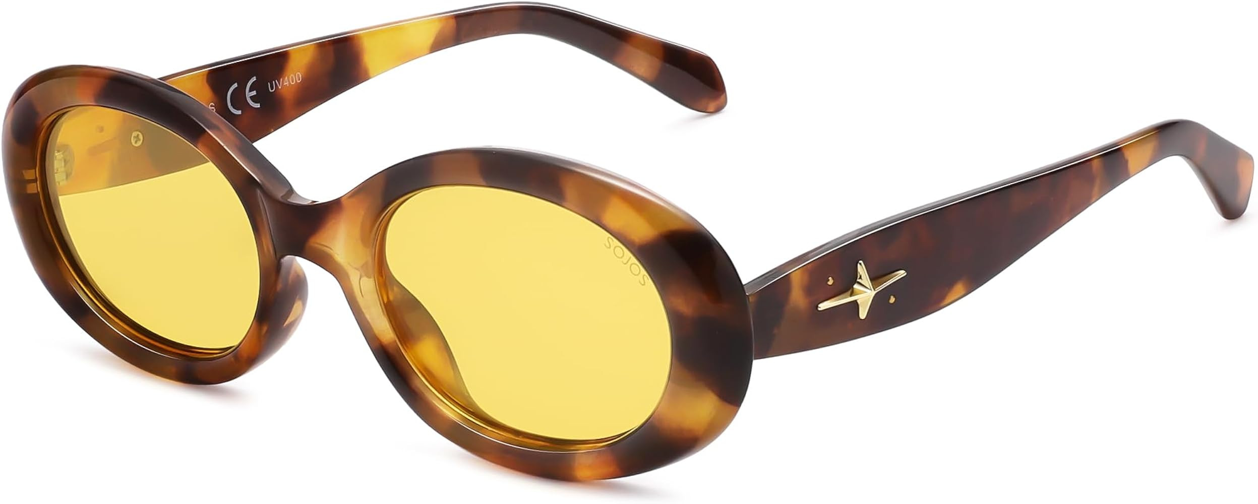 SOJOS Small Retro Oval Polarized Sunglasses for Women Men 90s Vintage Small Face UV400 Protection... | Amazon (US)