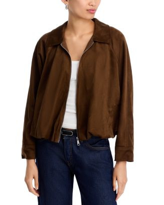 STEVE MADDEN Faux Suede Bubble Bomber Jacket  | Bloomingdale's Women | Bloomingdale's (US)
