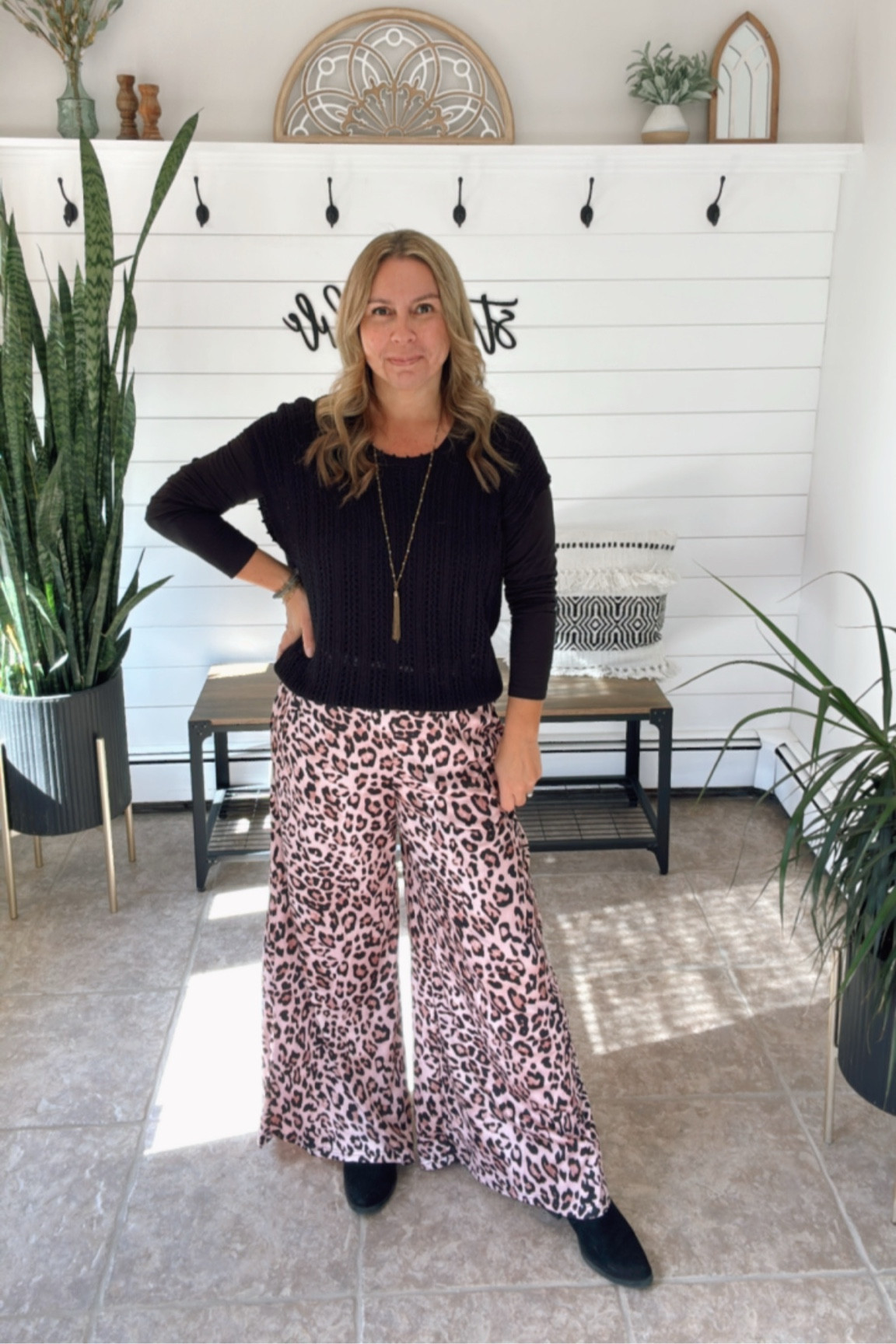 Fall outfit I’m wearing a medium, and the Palazzo pants and a large in the sweater and top. The boots are tts

#LTKMidsize #LTKOver40 #LTKHoliday