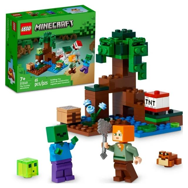 LEGO Minecraft The Swamp Adventure Set 21240, Creative Toy with Crafting Table, Mangrove Tree and... | Walmart (US)