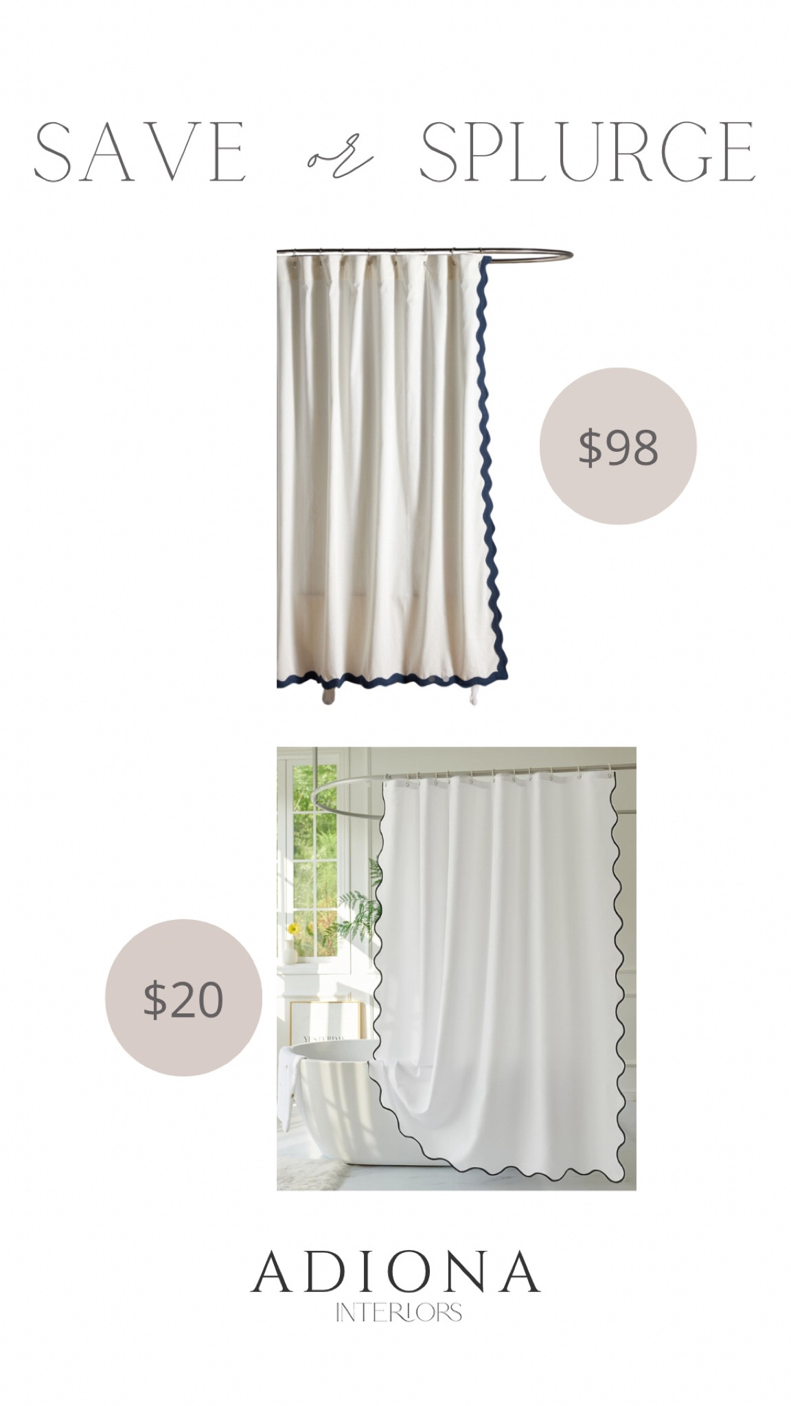 Scalloped shower curtains 



#LTKSeasonal #LTKHome #LTKSaleAlert