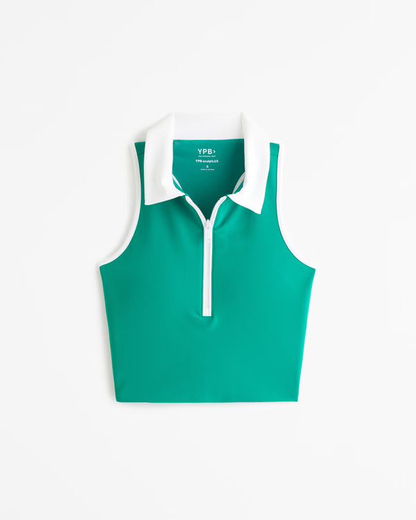 Women's YPB sculptLUX Polo Tank | Women's Active | Abercrombie.com | Abercrombie & Fitch (US)