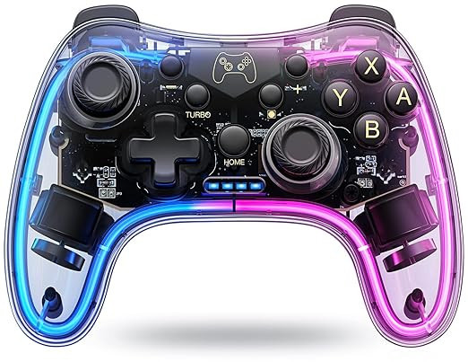 Switch Controller Compatible with Switch/Lite/OLED Controller, Switch Pro Controller With RGB Bre... | Amazon (US)