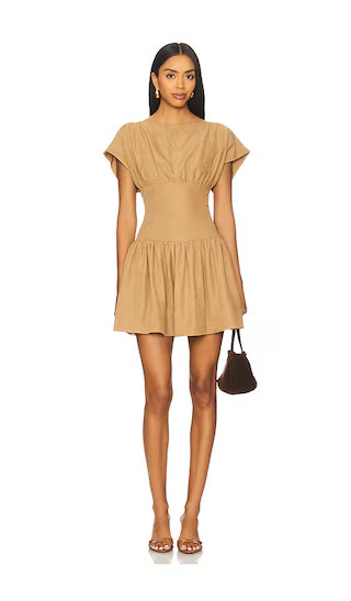 Cooper Mini Dress in Tan | Revolve Clothing (Global)