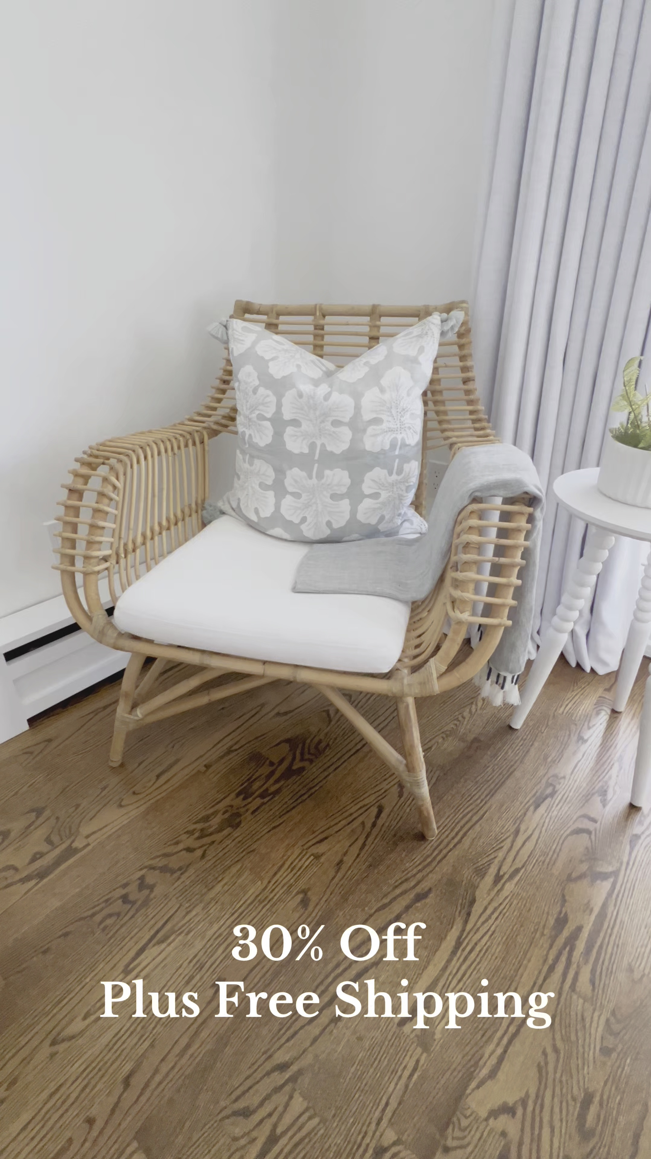 My rattan bedroom chair is included in Serena & Lily's tent sale, going on now through 12/27! Snag it for 30% off with free shipping when you use secret code FESTIVE! 
- 
Coastal style, rattan chair, Serena & Lily chairs, bedroom chair, rattan accent chair, living room chair, chairs on sale, Serena & Lily sale, Venice chair, coastal bedroom furniture, textured chair, coastal home decor, white curtains, white drapes, bedroom curtains, Amazon curtains, pinch pleat curtains, side tables, chair cushion, coastal bedroom furniture, beach house furniture, beach house decor, after Christmas sales

#LTKStyleTip #LTKHome #LTKSaleAlert