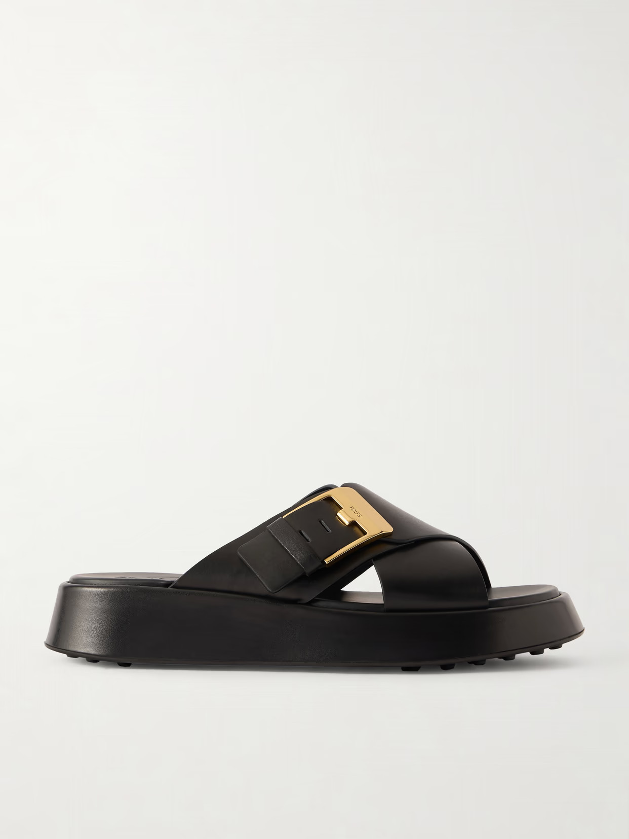 Tod's - Buckled Leather Sandals - Black | NET-A-PORTER (UK & EU)