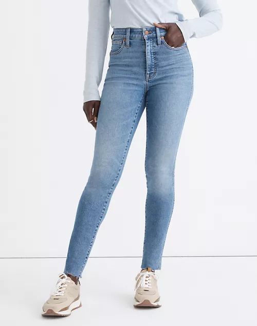 Curvy High-Rise Skinny Jeans in Ainsworth Wash: Raw-Hem Edition | Madewell