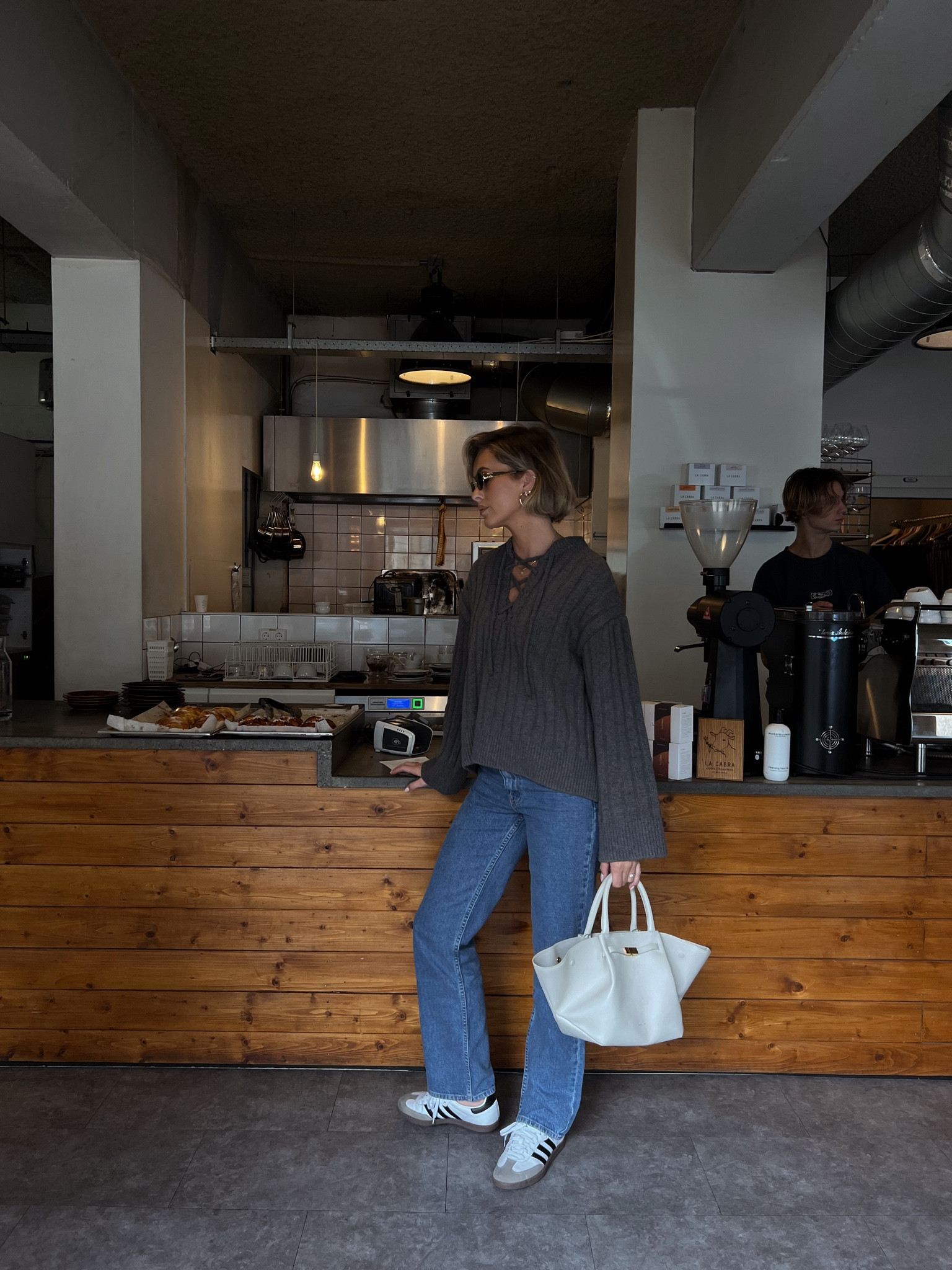 Jeans and a knit - my go to coffee look ☕️✨

outfit inspiration, autumn outfit, Edited, grey knit sweater, Mango, Adidas OG Samba, DeMellier, The New York tote bag, Netherlands. 

#LTKeurope #LTKstyletip #LTKSeasonal