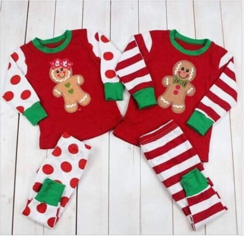 Sibling Christmas Gingerbread Christmas Toddler Pajamas , Boys Christmas Pajamas. Toddler Christm... | Etsy (US)
