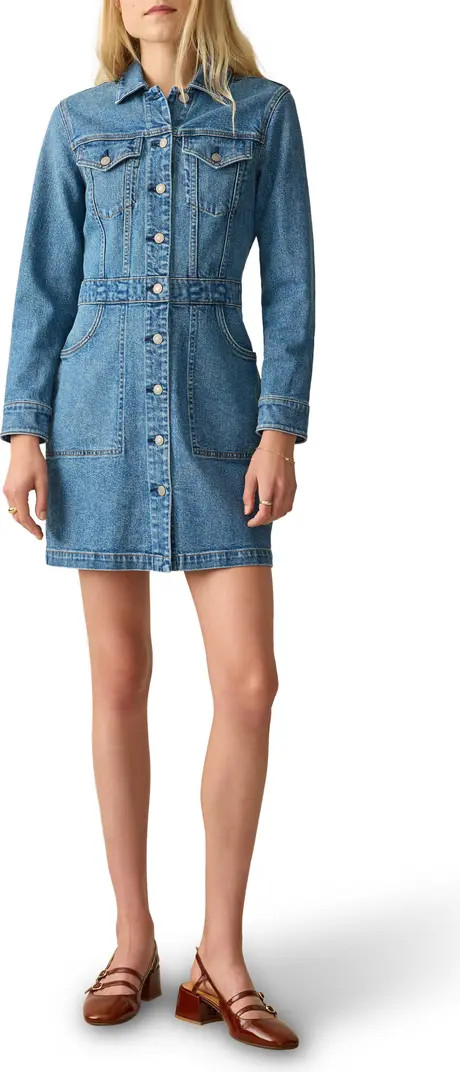 Michelle Long Sleeve Denim Mini Shirtdress | Nordstrom