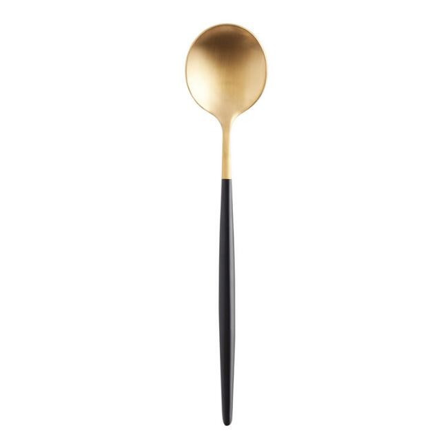 Black And Gold Shay Soup Spoons Set Of 6 | World Market