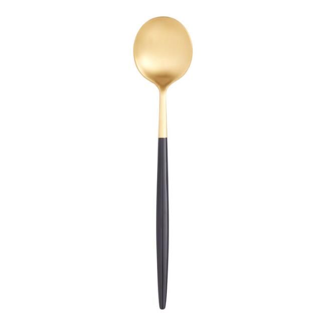 Black And Gold Shay Soup Spoons Set Of 6 | World Market