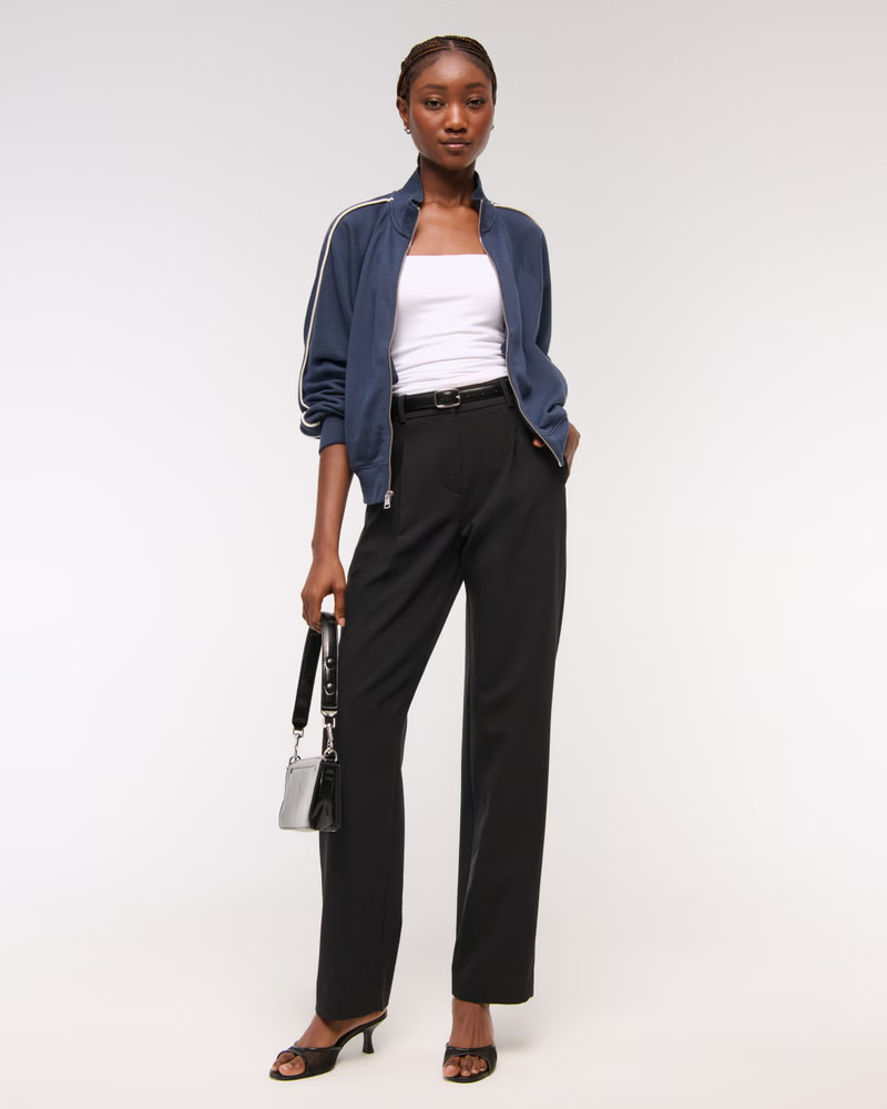 Women's A&F Sloane Tailored Wide Leg Pant | Women's Bottoms | Abercrombie.com | Abercrombie & Fitch (US)