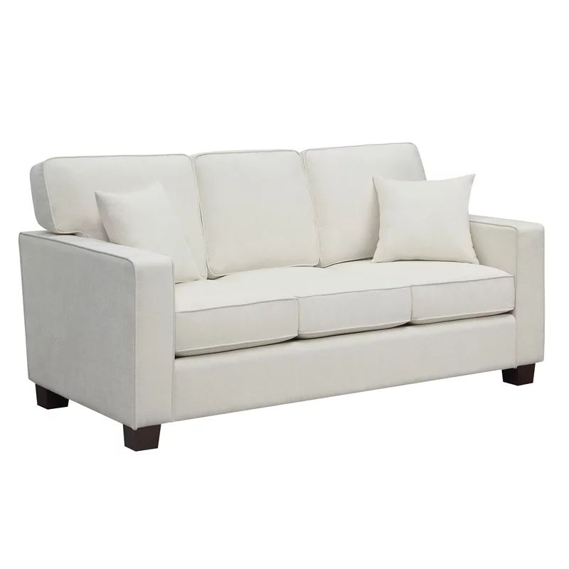 OSP Home Furnishings Russell 3 Seater Sofa in Ivory Fabric 3/CTN | Walmart (US)